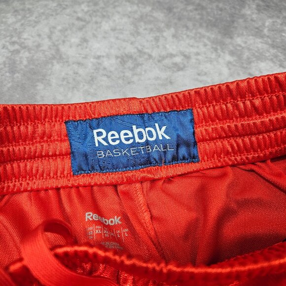 Reebok Men Basketball Athletic Dri-Fit Sweat Shorts Orange Blue 10" Inseam L - Picture 4 of 10